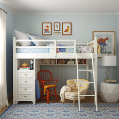 Loft Bunk Bed with Ladder & Play Space